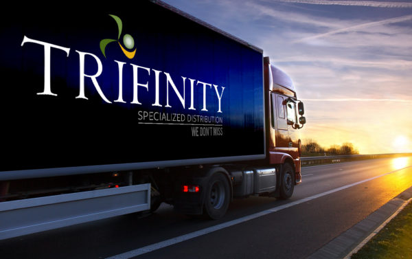 truck leaving trifinity's 3pl fulfillment center